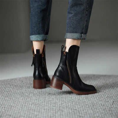 Bottines élégantes en cuir Ladivania™